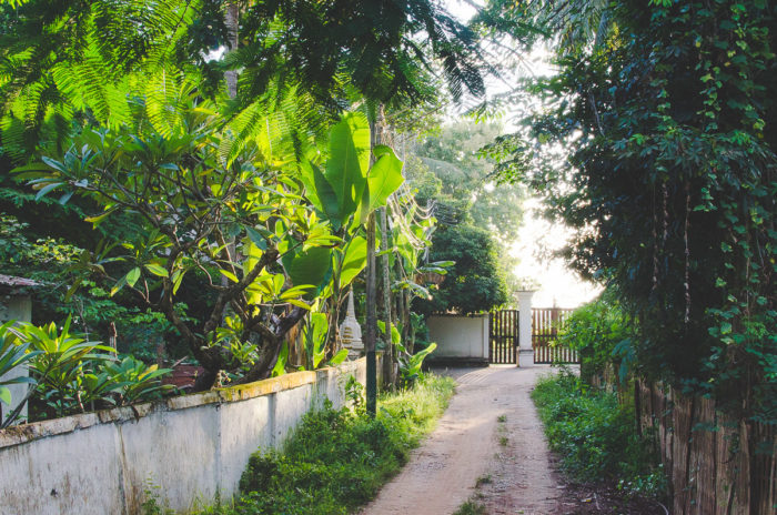 street of vientiane at sunrise in Laos taken by Milie Del