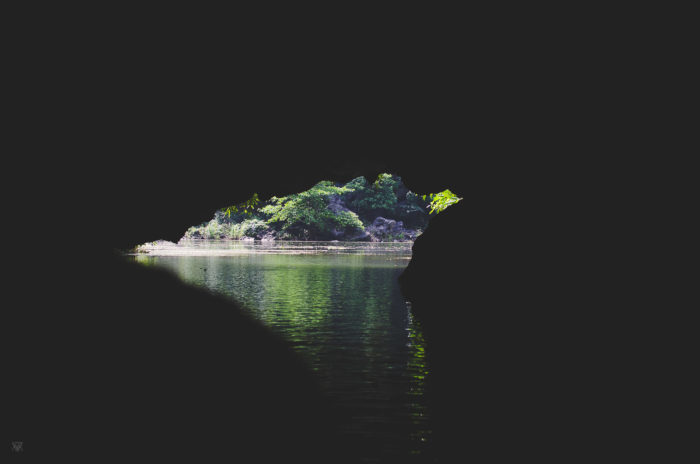 cave at Tam Coc and The water running through it Vietnam taken by Milie Del