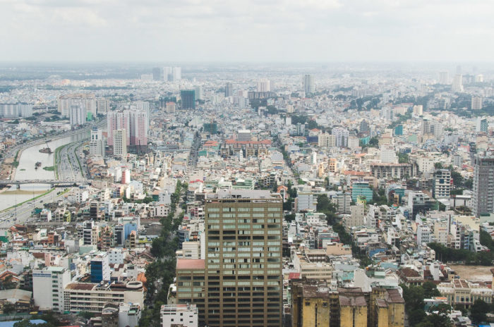City landscaping in Ho Chi Minh City Vietnam taken by Milie Del