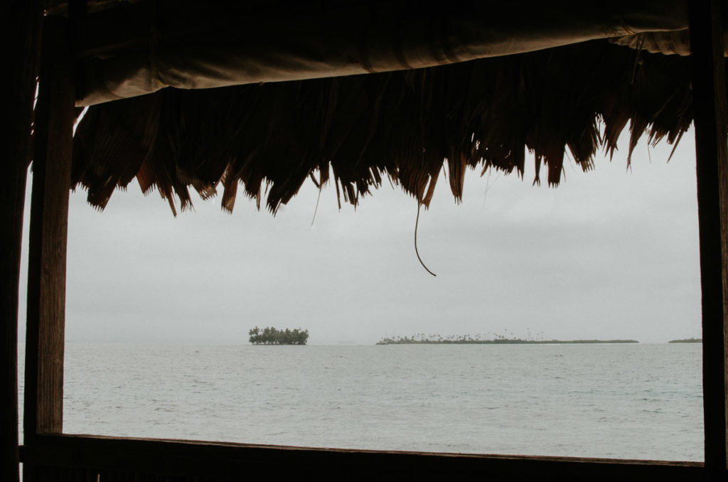 View from a hut on the Atlantic Ocean