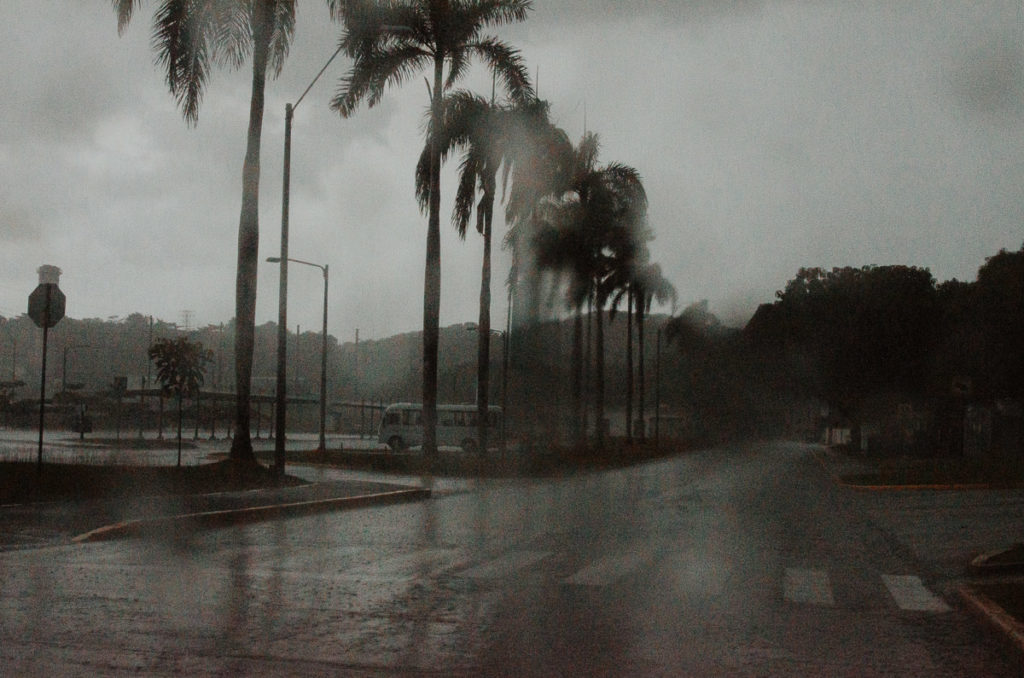 bus stations palms tropical rain Gamboa Panama