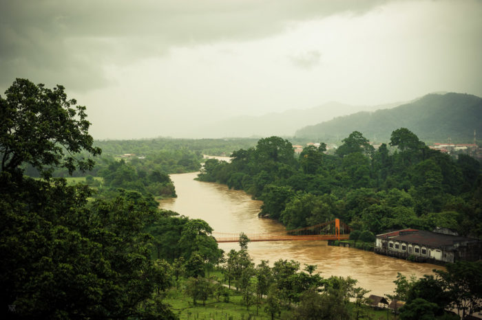 Mekong river landscape after the storm in Laos taken by Milie Del