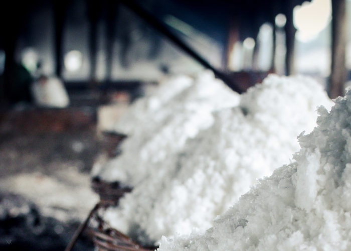 Salt of the earth salt baskets in a salt factory under the rain near Vientiane Laos taken by Milie Del