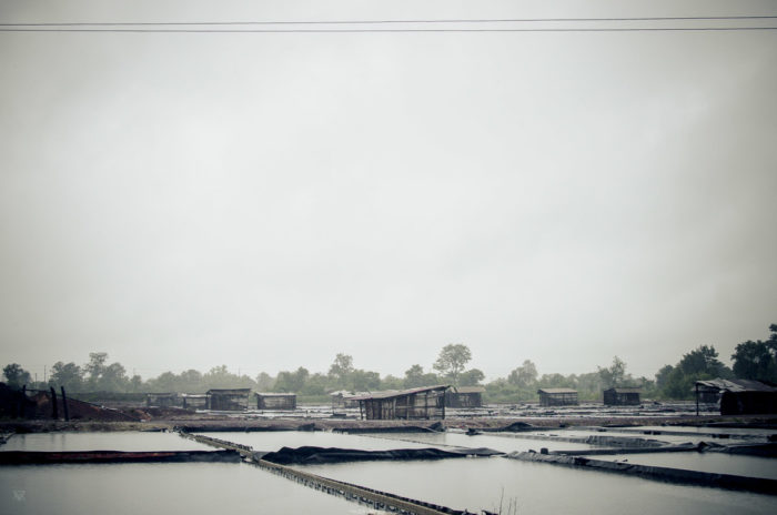 landscape Salt of the earth salt factory under the rain near Vientiane Laos taken by Milie Del