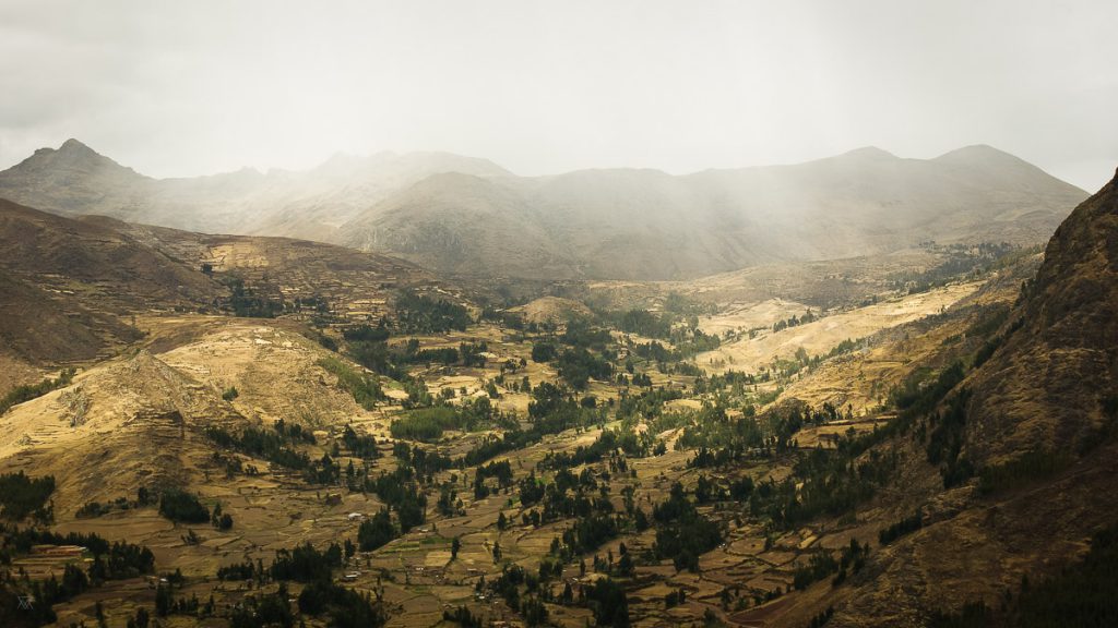 View over the Andes in the amary community in Peru taken by Milie Del