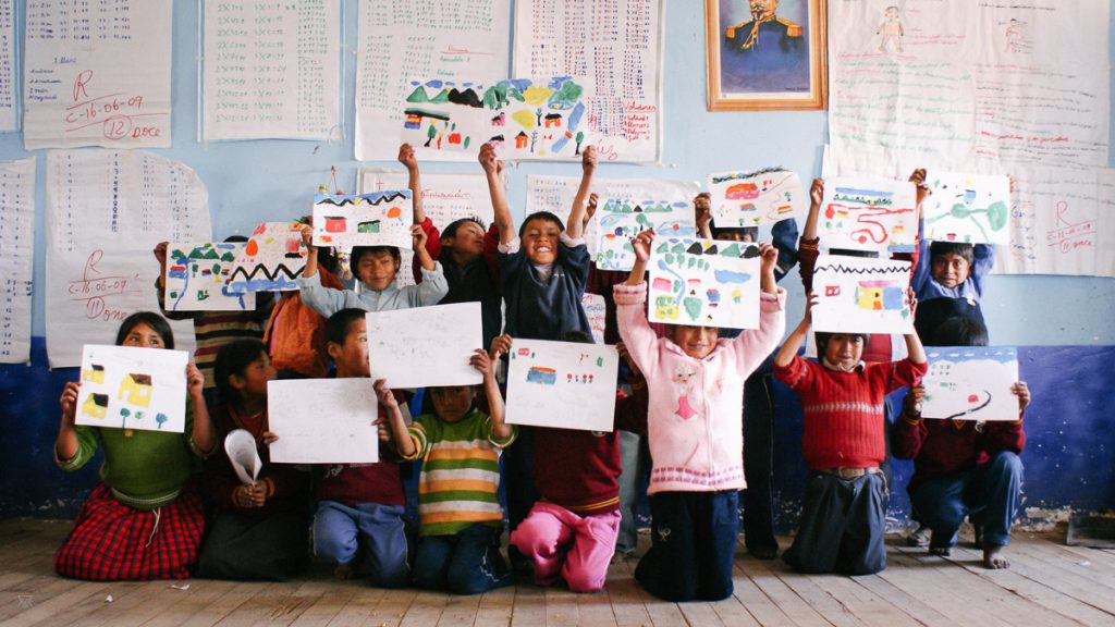 School day in the amary community in Peru taken by Milie Del