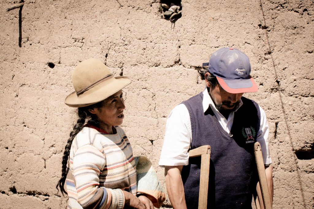 Portrait of Wenslas and Segundida Our hosts in the amaru community village in Peru