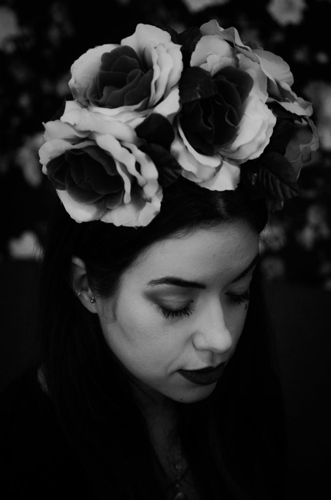 black and white Portrait Frida Kahlo inspiration shoot