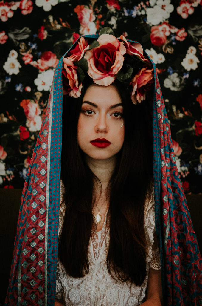 flowers Portrait Frida Kahlo inspiration shoot