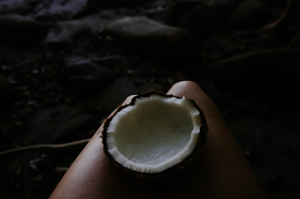 coconut girl lap beach panama boca chica