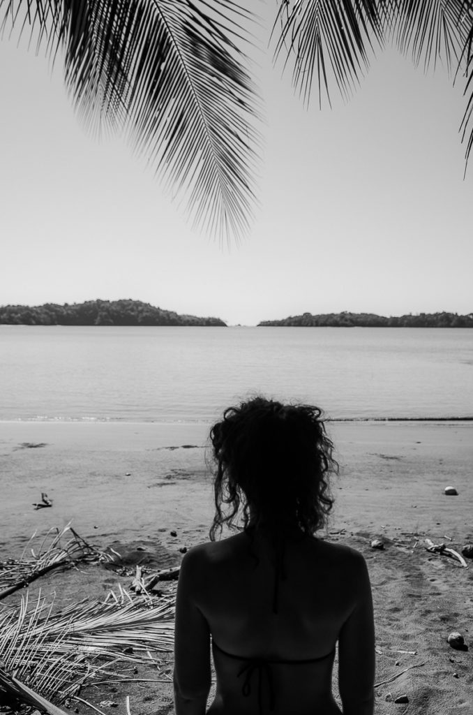 portrait noir blanc beach panama
