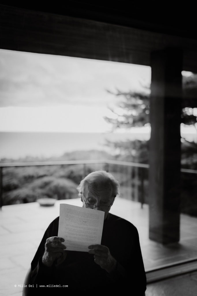 Portraits maison Sète Pierre Soulages black and white Monopol Magazin by Milie Del Photographer