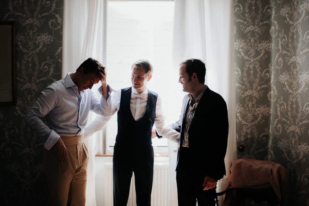 best men soft light groom prep