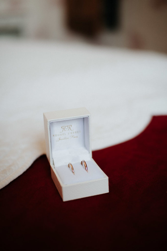 bride and groom rings soft light