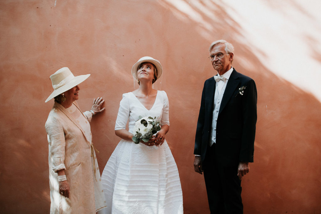 Bride's family at Pont-Saint-Esprit church Wedding 
