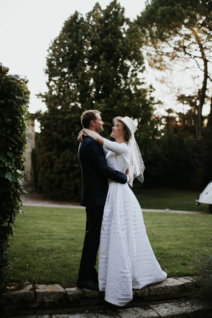 Couples at Wedding boho reception under the fig trees 