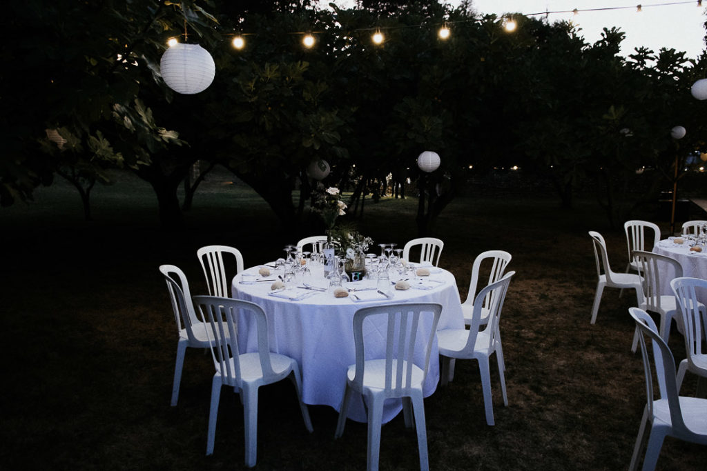 Tables settings Wedding night under the fig trees boho reception