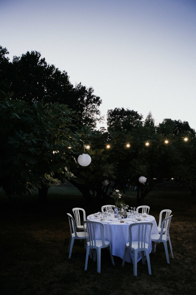 Tables settings Wedding night under the fig trees boho reception