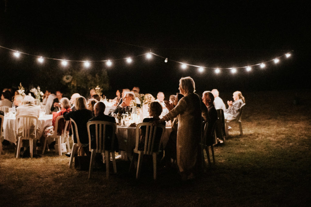Diner is served under the fig trees