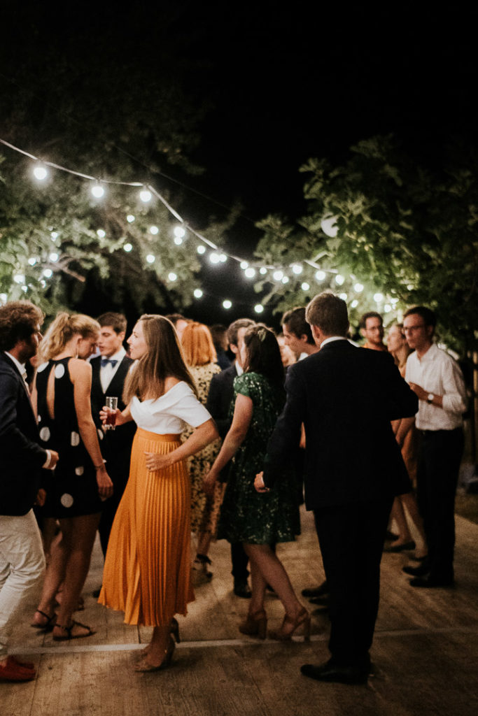 Wedding night under the fig trees boho reception