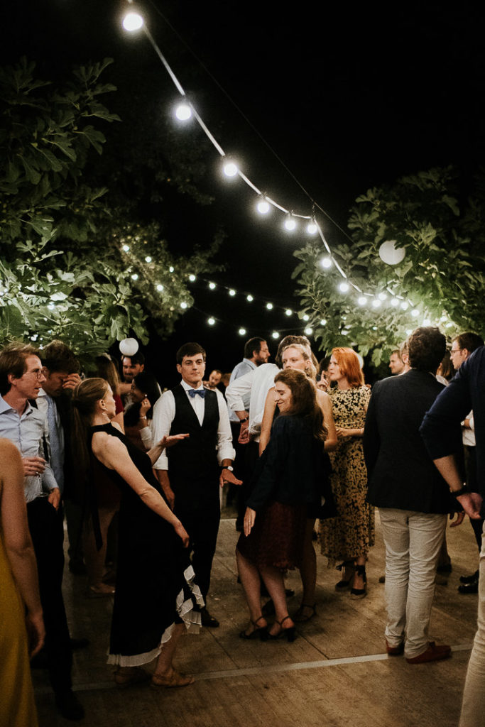 Wedding night under the fig trees boho reception