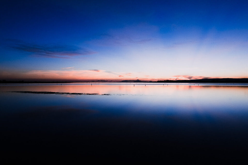 Winter sunset Wetlands Montpellier Occitanie 