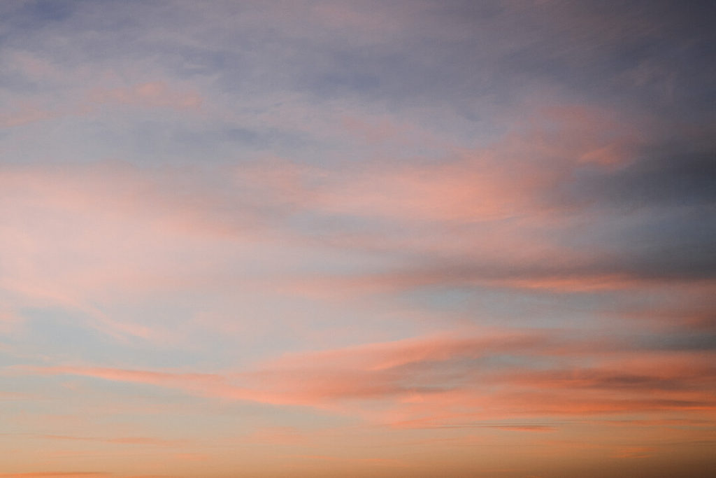 beautiful sky at sunset near Montpellier