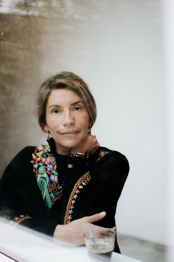 Camille Cattan drinking coffee by milie del