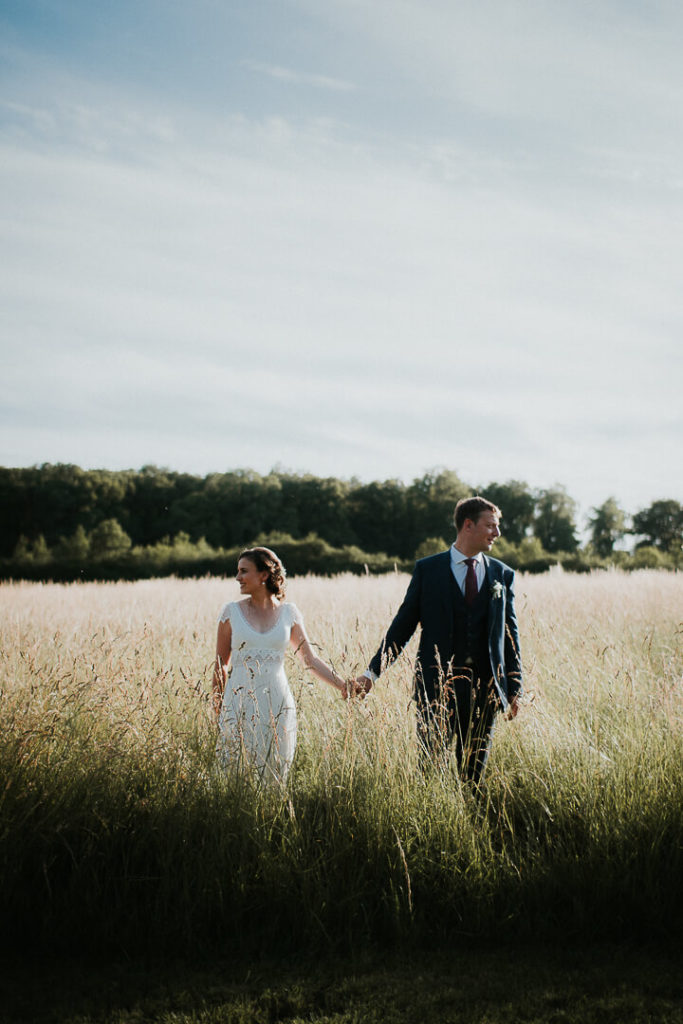 sunset couple session bride and groom fields wedding in touraine france