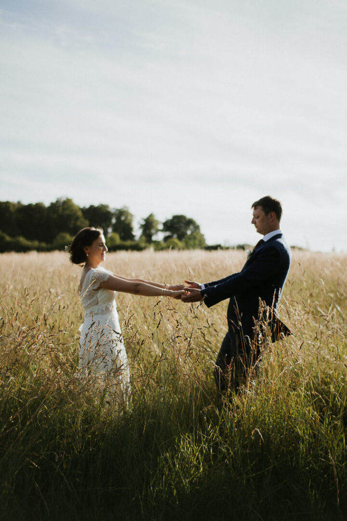 sunset couple session bride and groom fields wedding in touraine france