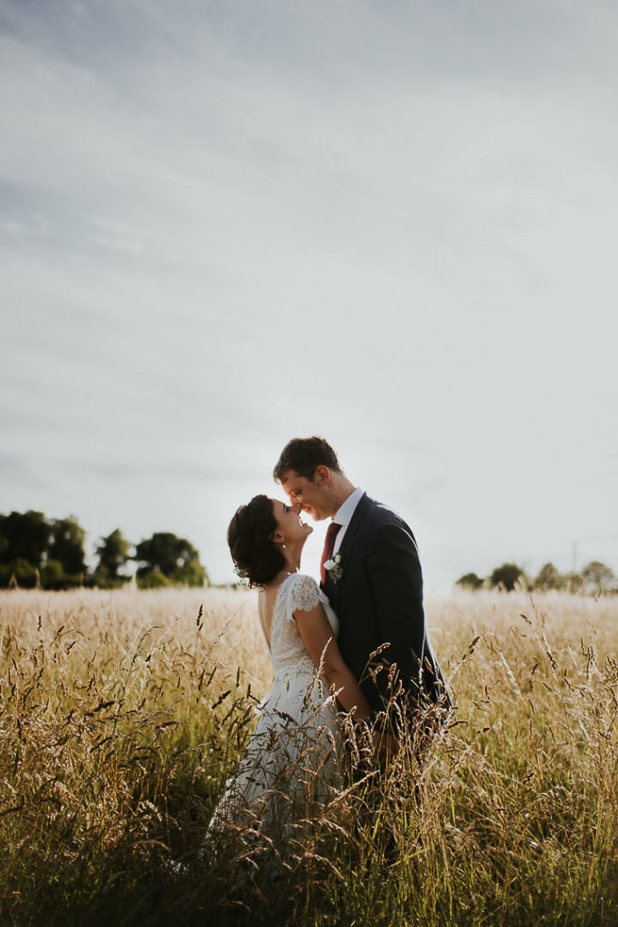 sunset couple session bride and groom fields wedding in touraine france