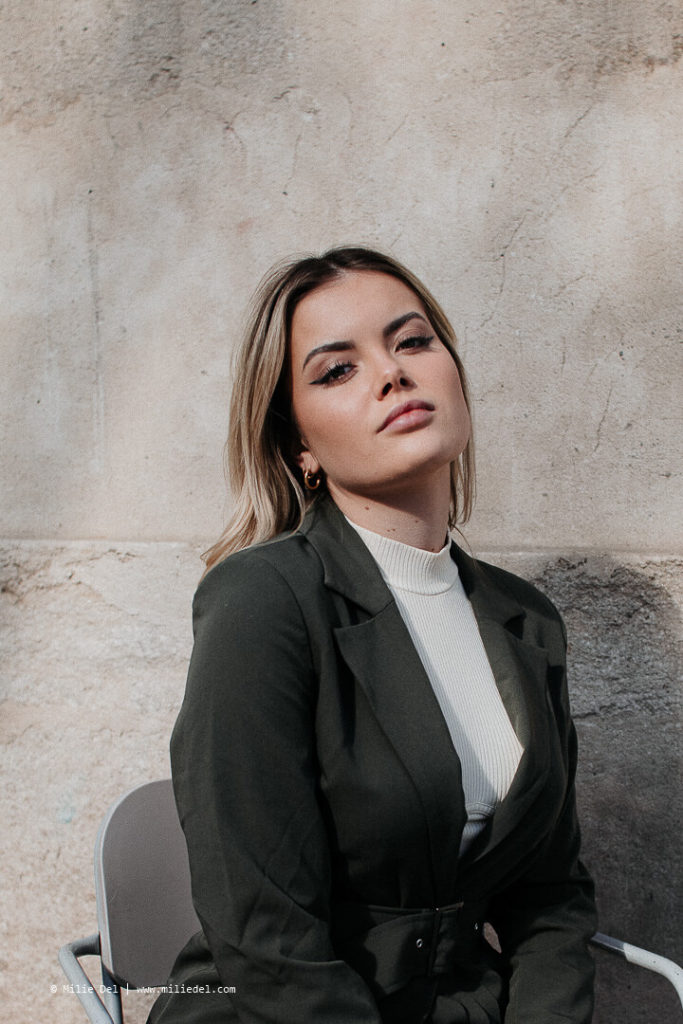 Fashion shoot with Romy in montpellier streets for NA-KD