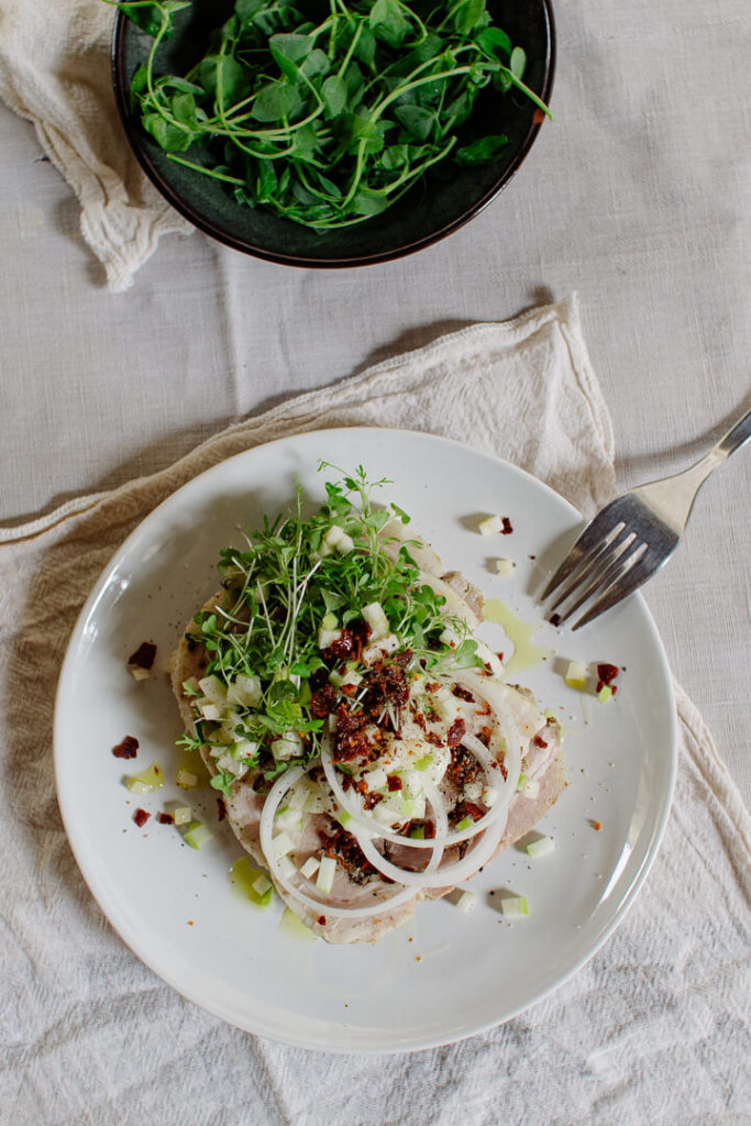 Le Shelter restaurant Scandinave à Montpellier rôti pousse germées