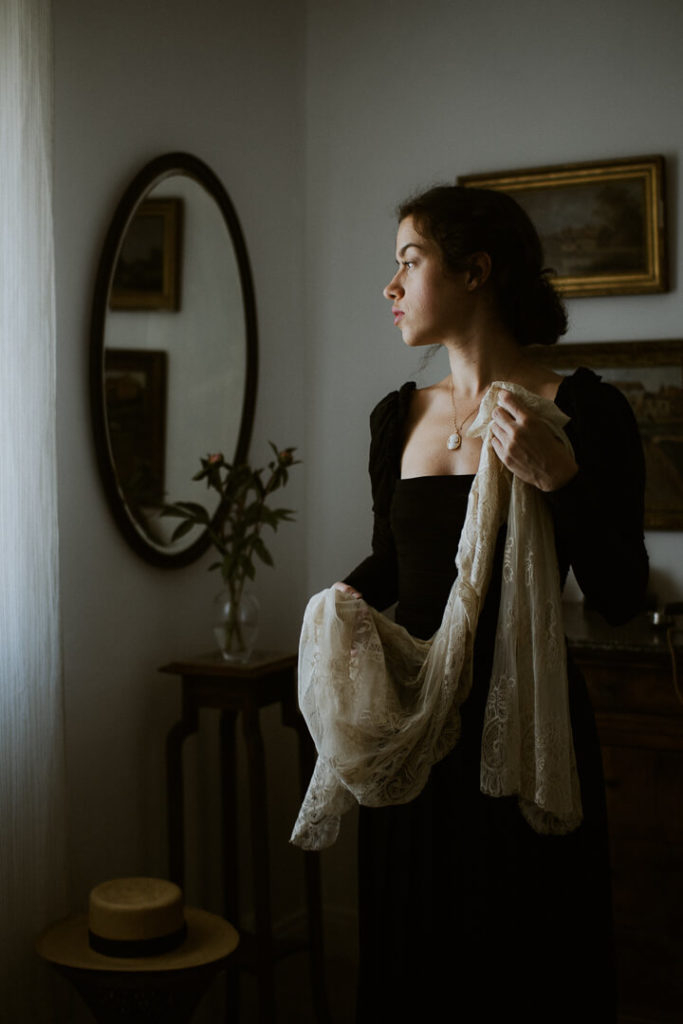 Woman with a mantilla The Romantics photography Carl Holsøe