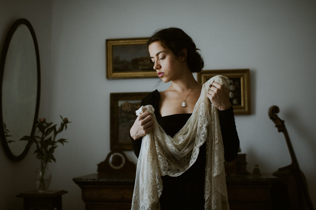 Woman with a mantilla The Romantics photography Carl Holsøe