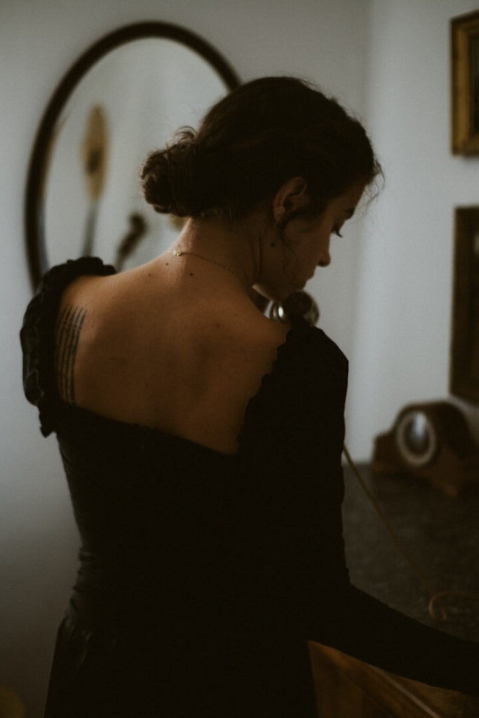 The Romantics Woman on the phone painter Carl Holsøe