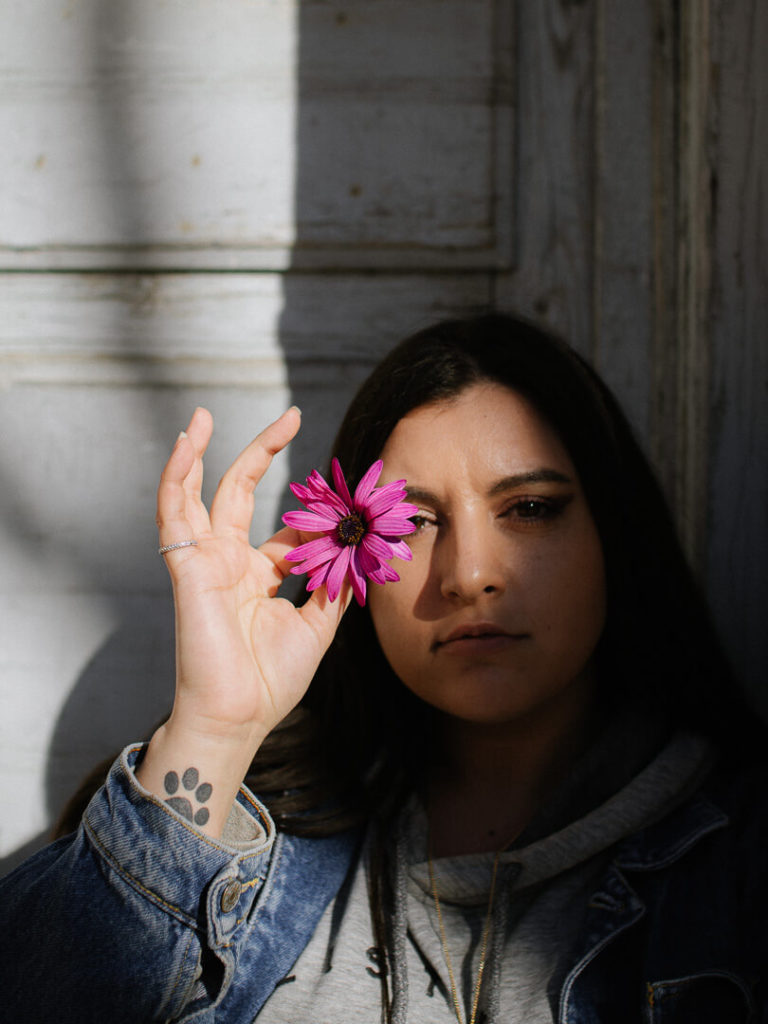 girl with a flower Documentary Portrait Photography 