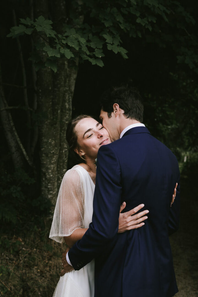 forest engagement session married couple