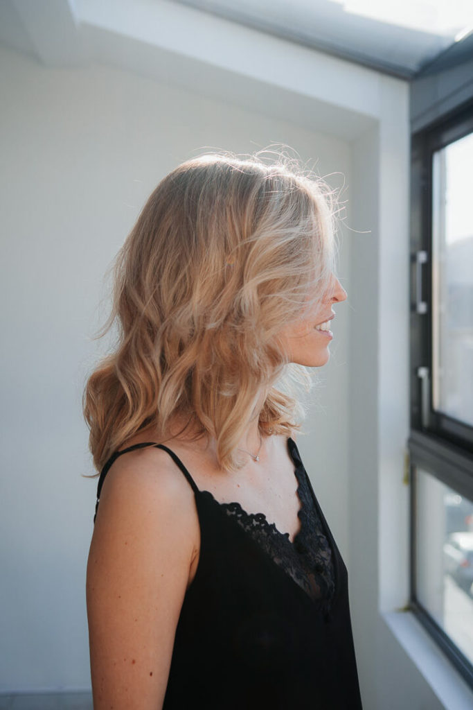 sunset hour girl at the window marseille