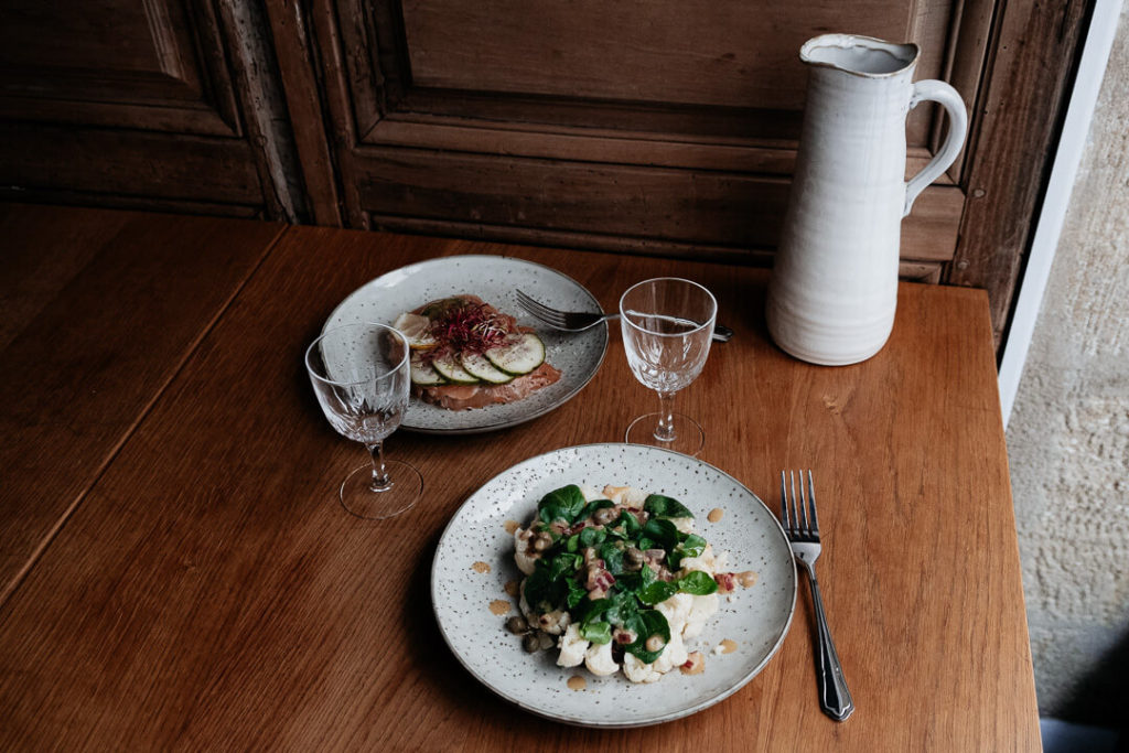 table at le shelter smorrebrod danish food