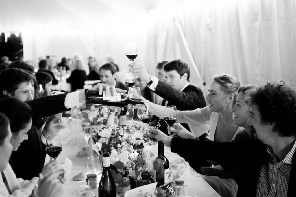 wedding guests reception france