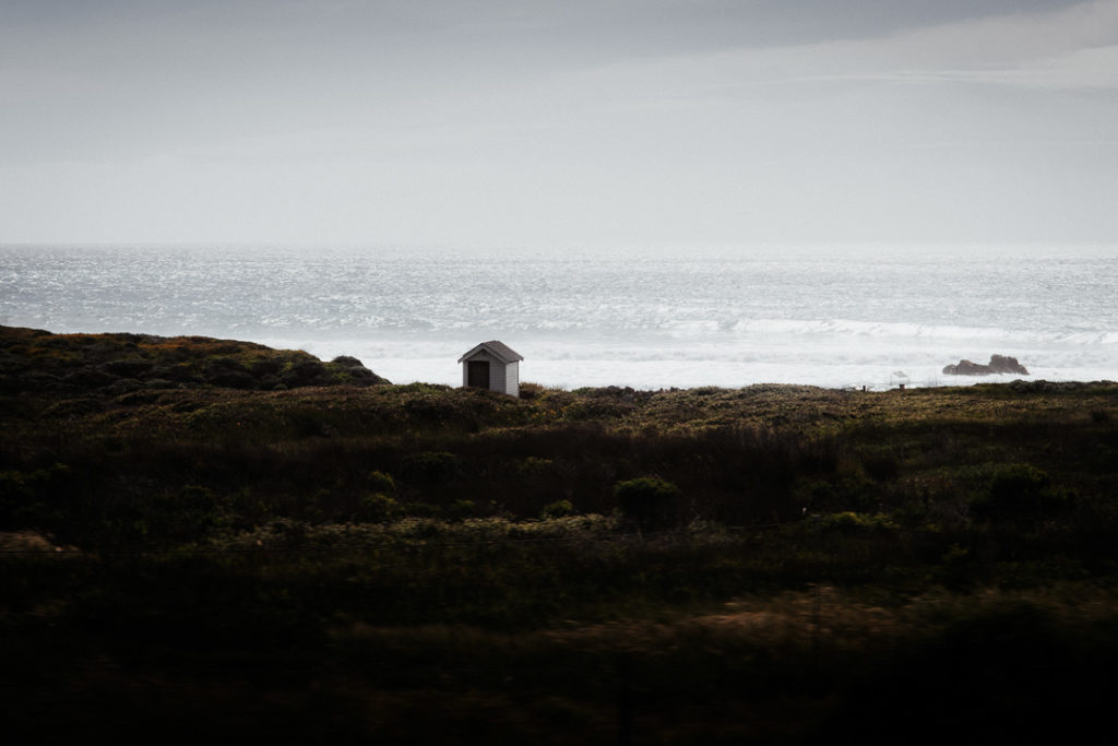 little house near the pacific ocean California