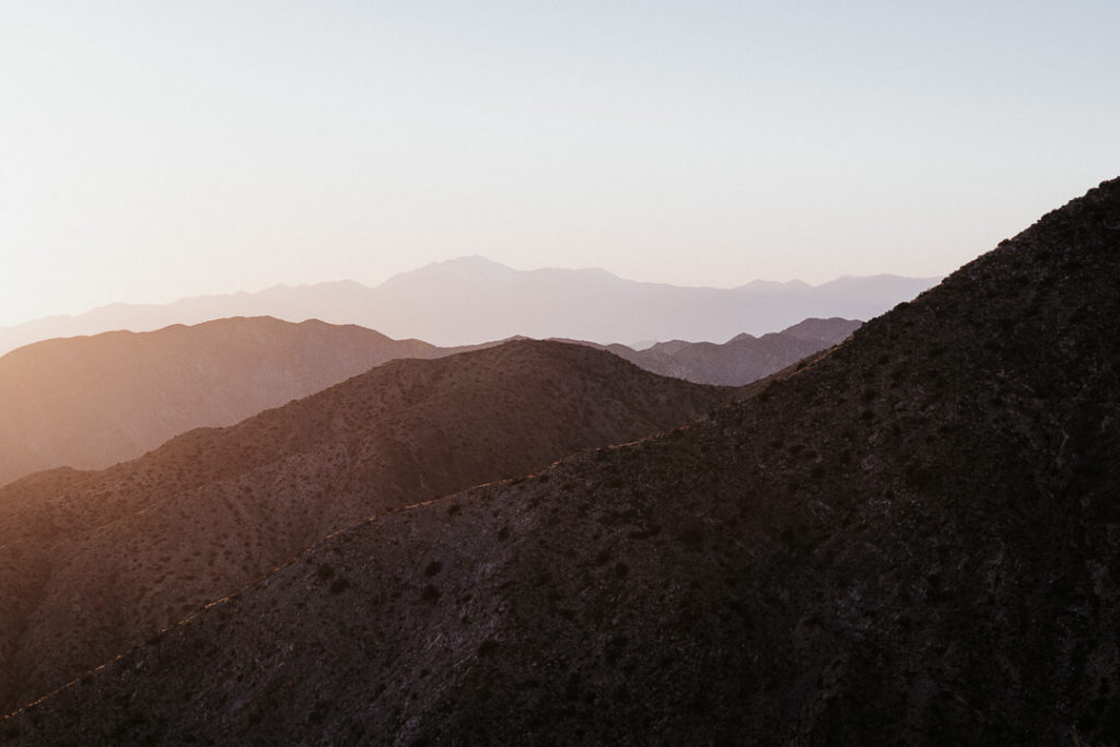 sunset mountains joshua tree deserts miliedel