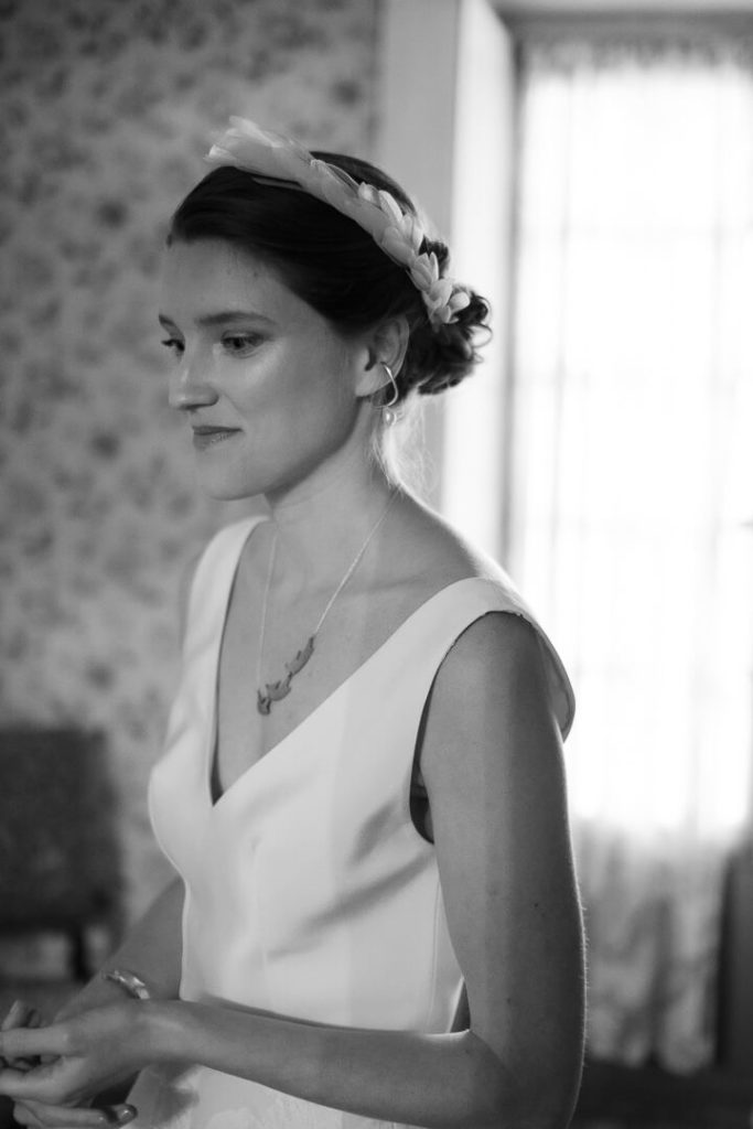 beautiful bride at Château de Sully