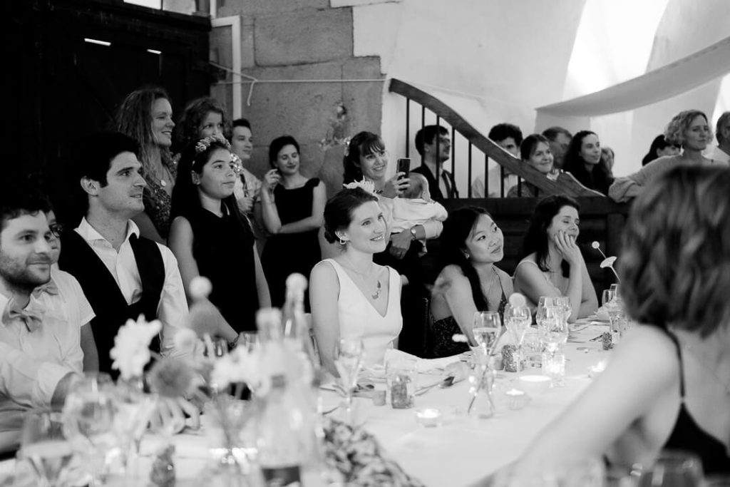 Dinner tables married couple Château de Sully 