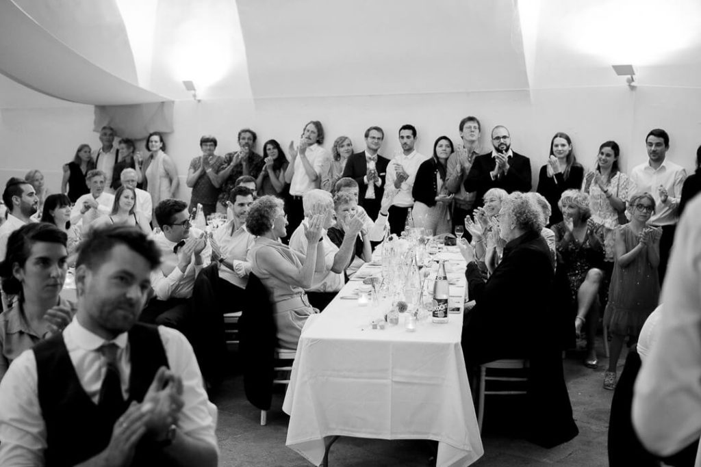 Dinner tables married couple Château de Sully 