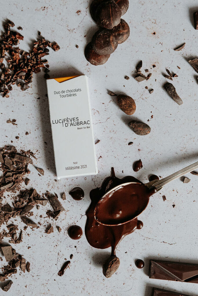 chocolat noir Lucifèves d'Aubrac Milie Del photographe culinaire montpellier France