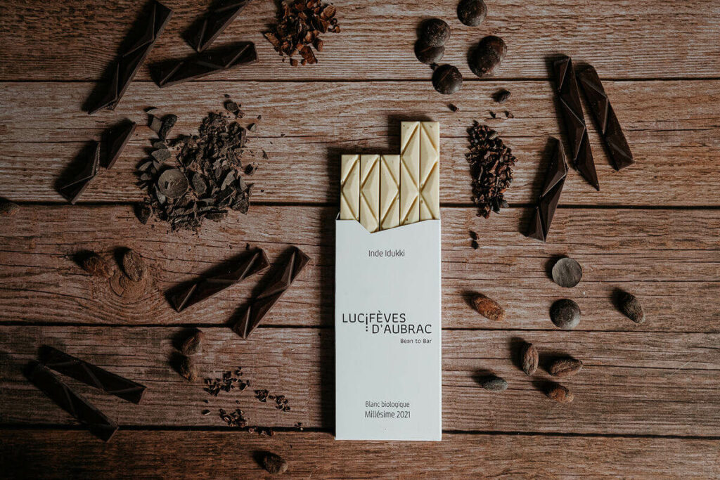 chocolat blanc Lucifèves d'Aubrac Milie Del photographe culinaire montpellier France