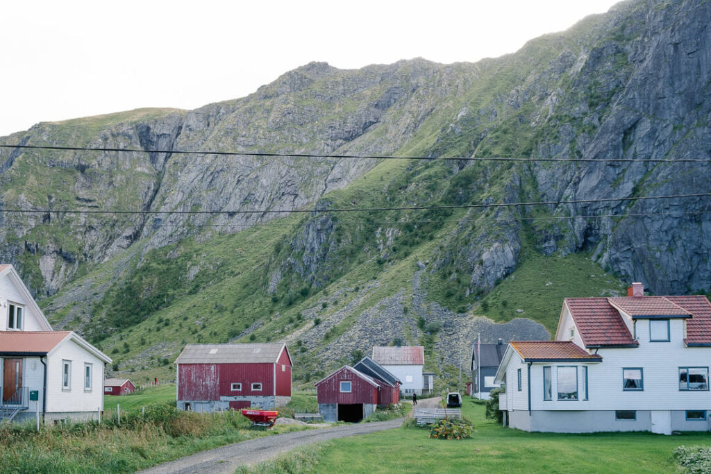 Sunset on the mountains in Eggum