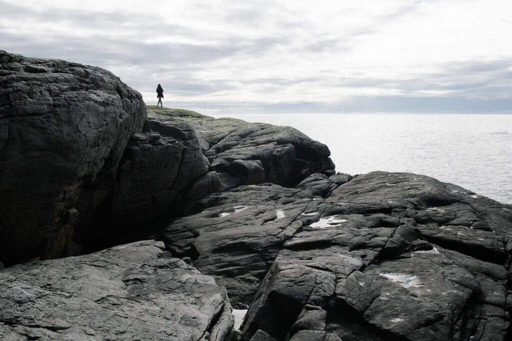 walking by the sea Lofoten 